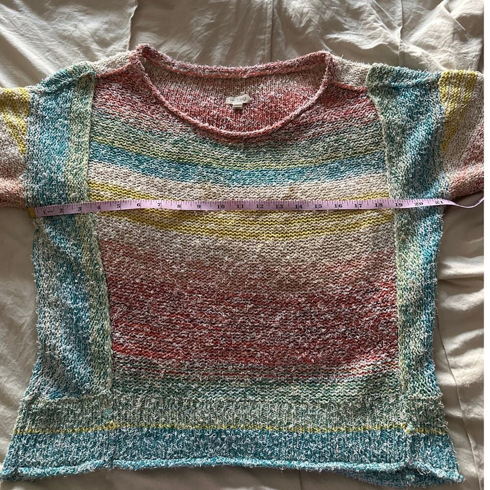 Anthropologie Pilcro Space-Dyed Textured Knit‎ Sweater Tee - Small - Picture 7 of 8